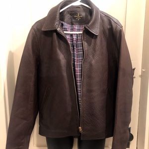 bison leather coat